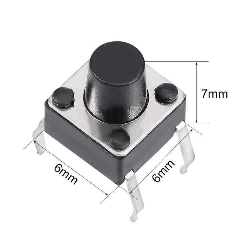میکروسوئیچ کد 6x6x7 بسته 10 عددی