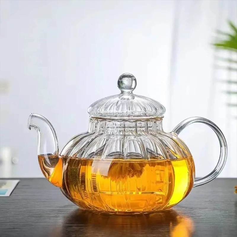 قوری مدل کدو حلوایی کد 1369n گنجایش 1 لیتر