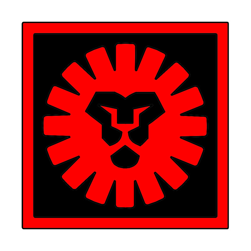 آرم درب موتور مدل LION FACE-RED مناسب برای پژو 206