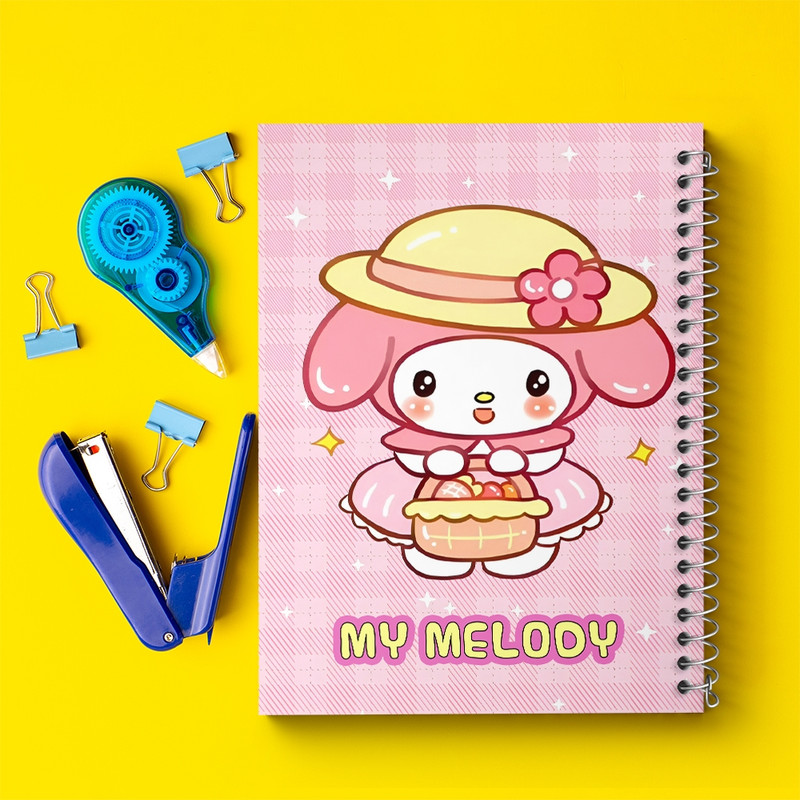 دفتر طراحی 50 برگ خندالو طرح مای ملودی (My Melody) کد N9020