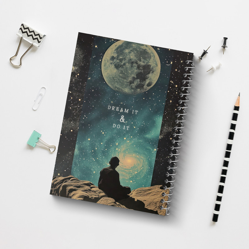 دفتر ژورنال نویسی 50 برگ خندالو مدل نقطه ای طرح Dream It And Do It کد N2384