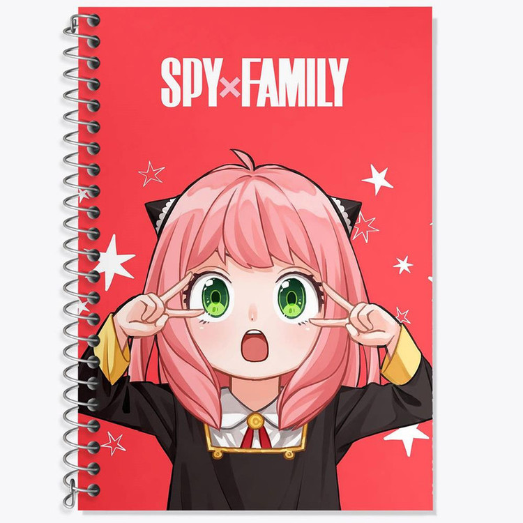 دفتر زبان 50 برگ خندالو مدل دو خط طرح آنیا فورجر انیمه اسپای ایکس فمیلی Spy x Family کد 15584