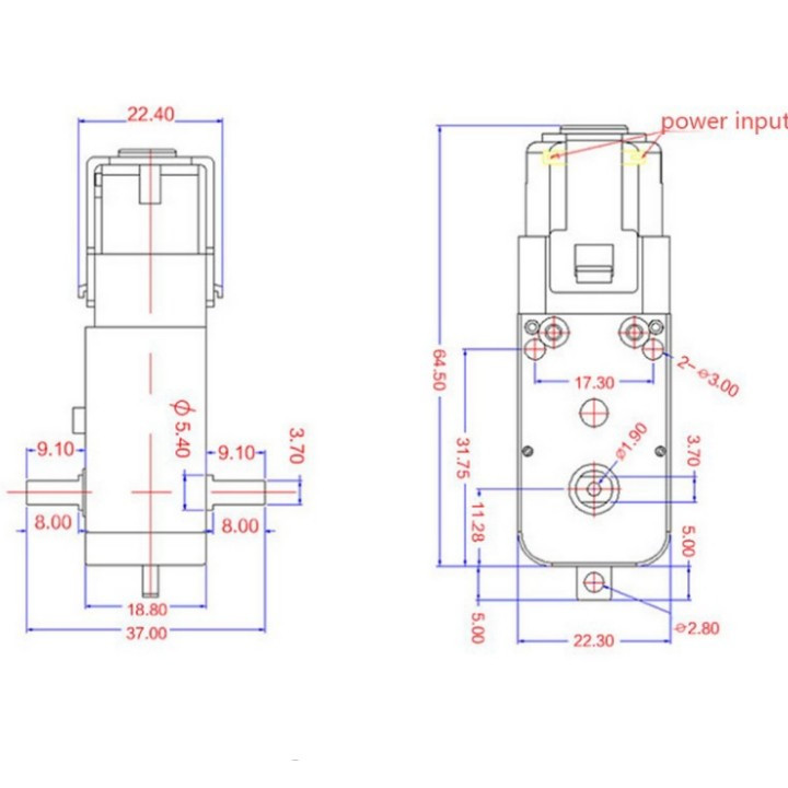 موتور گیربکس مولد برق مدل 6.5v