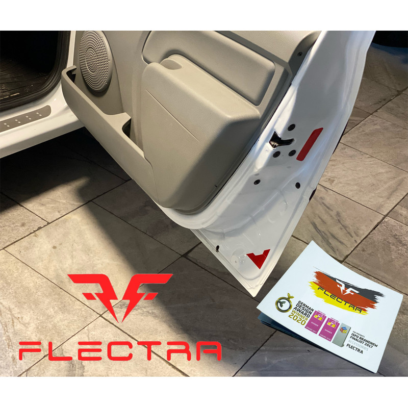 برچسب شبرنگ هشدار باز بودن درب خودرو فلکترا مدل DOOR831 مناسب برای دانگ فنگ دیگنیتی بسته 8 عددی
