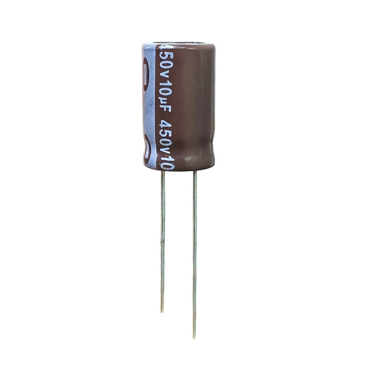 خازن الکترولیت 10 میکروفاراد 450 ولت آکسبوم مدل TEC-10450 بسته 4 عددی