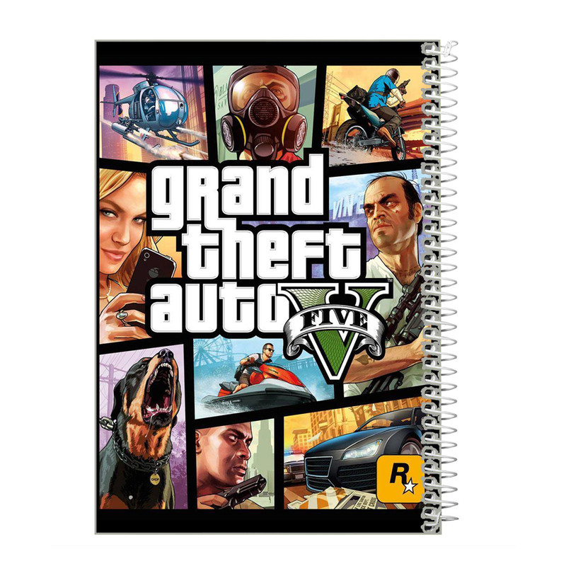 دفتر نقاشی 40 برگ طرح GTA کد tg13