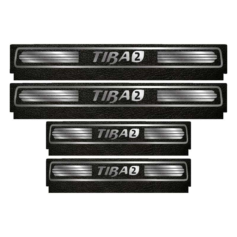 برچسب پارکابی خودرو لندمون کد LM112 MS مناسب برای تیبا دو مجموعه 4 عددی به همراه جاکلیدی