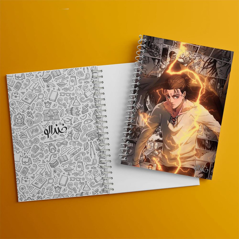 دفتر بولت ژورنال 50 برگ خندالو طرح ارن یگر انیمه اتک آن تایتان Attack on Titan کد 10999