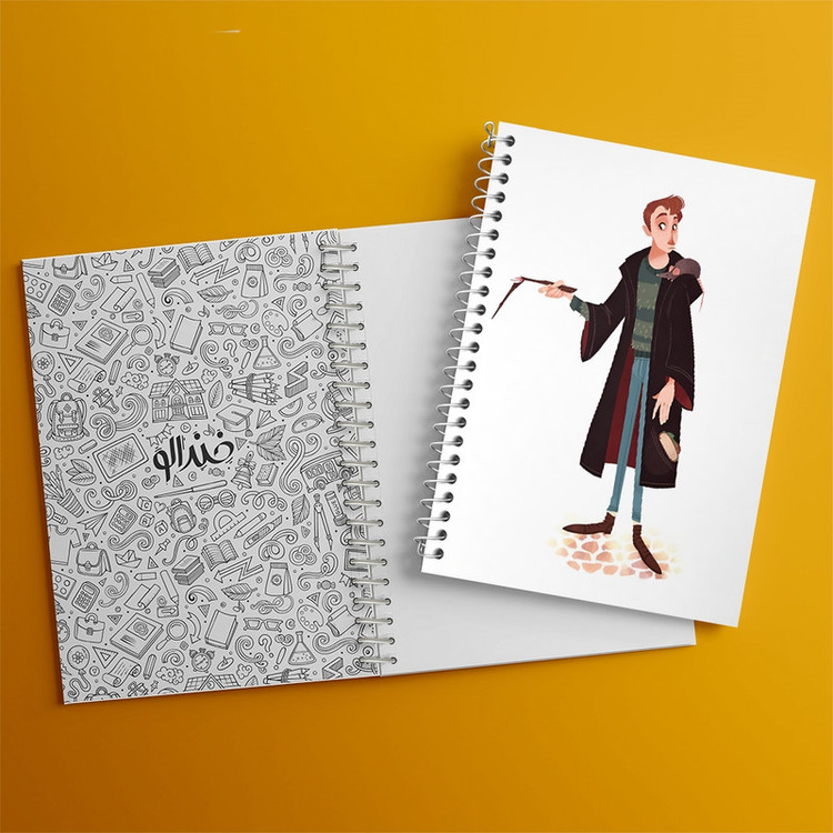 دفتر طراحی 50 برگ خندالو طرح ویزلی هری پاتر (Harry Potter) کد N2455