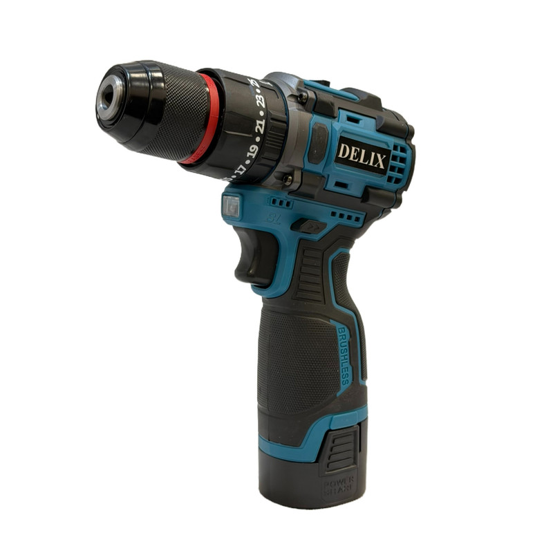 دریل پیچ گوشتی شارژی چکشی 188 ولت دلیکس کد BRSH188V
