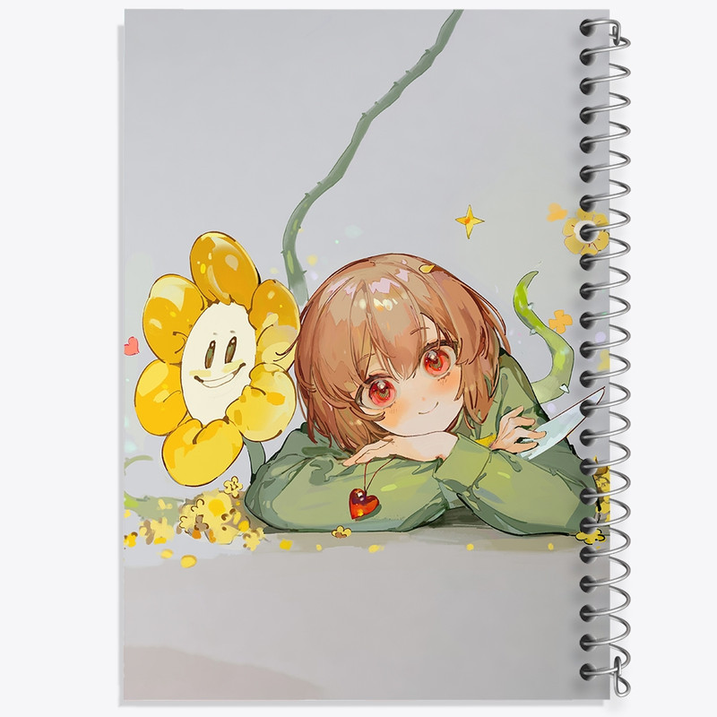 دفتر طراحی 50 برگ خندالو طرح بازی آندرتیل (Undertale) کد 31751
