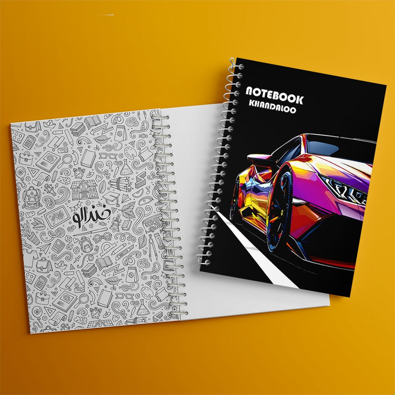 دفتر طراحی 50 برگ خندالو طرح لامبورگینی (Lamborghini) کد N7536