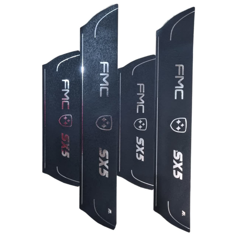 برچسب پارکابی خودرو امیران اسپرت طرح چرم کد 2025072 مناسب برای FMC SX5 مجموعه 4 عددی