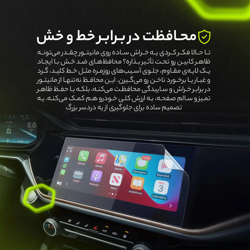 برچسب محافظ مانیتور و کنسول خودرو مولتی نانو مدل X-F1T مناسب برای تارا دنده ای مجموعه 42 عددی