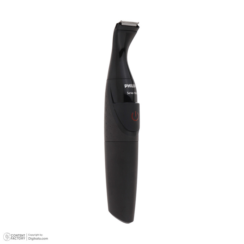 ماشین اصلاح موی صورت و بدن فیلیپس مدل MG1100، اصلاح به صورت تریمر، منبع انرژی باتری AA، تکنولوژی اصلاح به صورت برش مستقیم، به همراه برس تمیز کننده، سه عدد شانه و دو عدد سری، ضد آب و قابل شستشو، جنس تیغه از استیل ضد زنگ