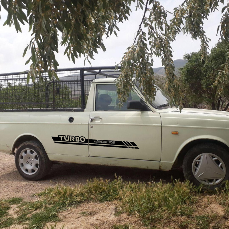 برچسب بدنه خودرو طرح TURBO VANET مناسب برای پیکان وانت بسته 2 عددی