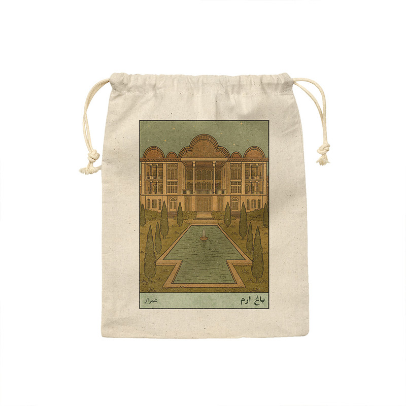 کیسه نان و سبزی ترمه طراحان ایده مدل کارت باغ ارم شیراز کد map1525 - S سایز 19x19 سانتی متر