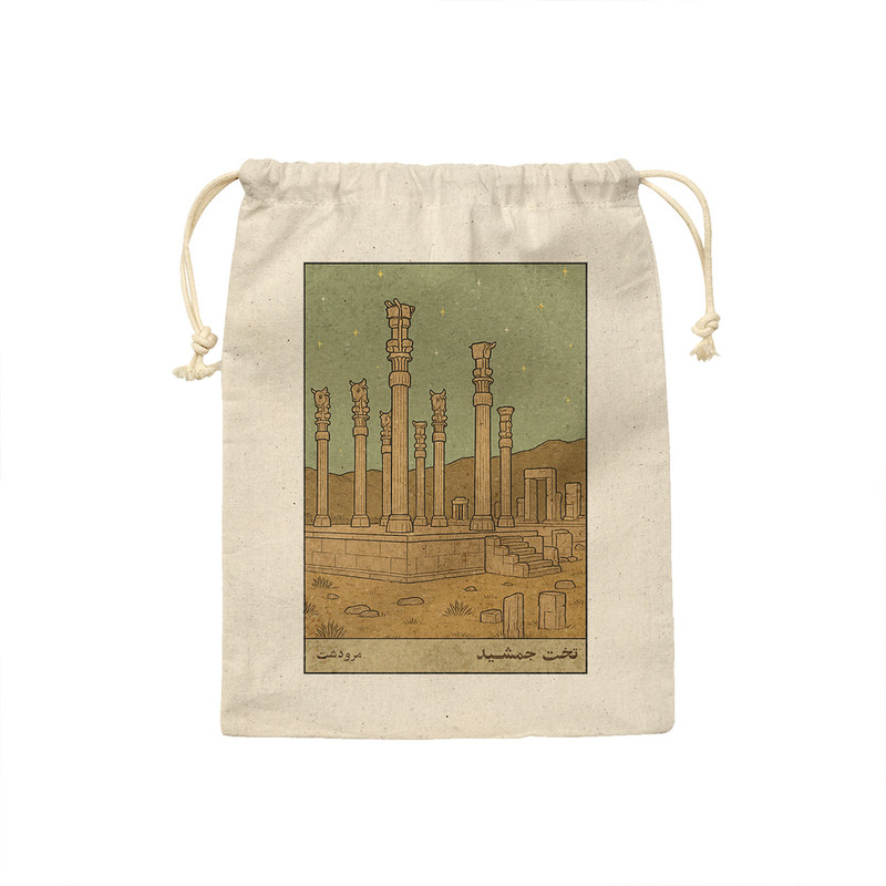 کیسه نان و سبزی ترمه طراحان ایده مدل کارت تخت جمشید مرودشت کد map1520 - M سایز 23x33 سانتی متر