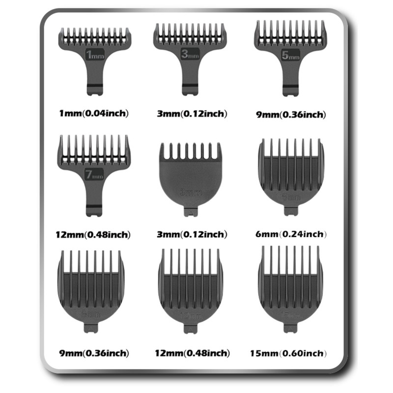 ست ماشین اصلاح موی صورت و بدن وی جی ار مدل V-106 با تیغه استیل پیشرفته، قابلیت اصلاح خشک و مرطوب، باتری 1200 میلیآمپر ساعت، شارژ سریع، نمایش وضعیت باتری، طراحی ارگونومیک، همراه با 9 عدد شانه و کیف نگهداری
