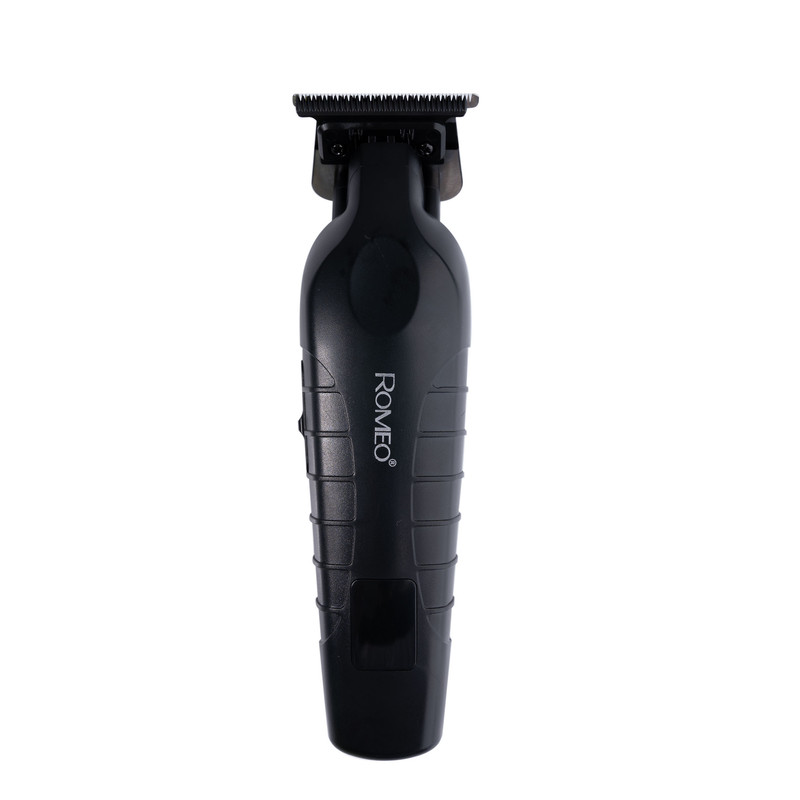 ماشین اصلاح موی سر و صورت رومئو مدل RM-2020 با تیغه سرامیکی، دور موتور 6800 دور در دقیقه، باتری 1200 میلیآمپر ساعت، نمایشگر LCD، طراحی ارگونومیک، شارژ با کابل USB، همراه با 4 شانه اصلاح