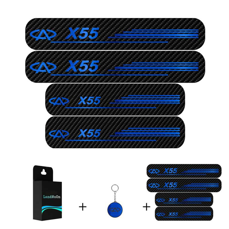 برچسب پارکابی خودرو لندمون کد LC031 MB مناسب برای X55 مجموعه 4 عددی به همراه جاکلیدی