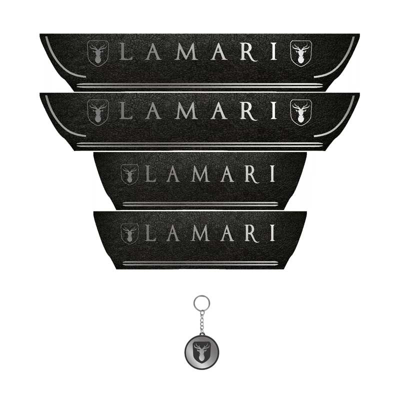 برچسب پارکابی خودرو لندمون کد LPt017 MS مناسب برای لاماری برای مجموعه 4 عددی به همراه جا کلیدی