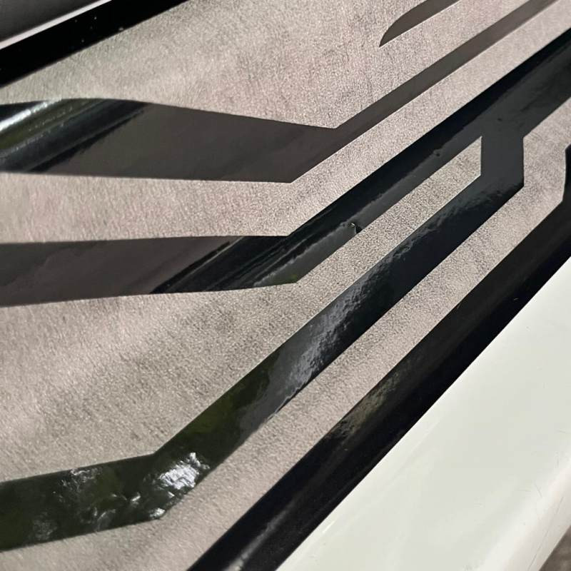 برچسب بدنه خودرو شیپرس طرح پارکابی چرم کد SP002 مناسب برای سمند بسته 4 عددی به همراه جاکلیدی