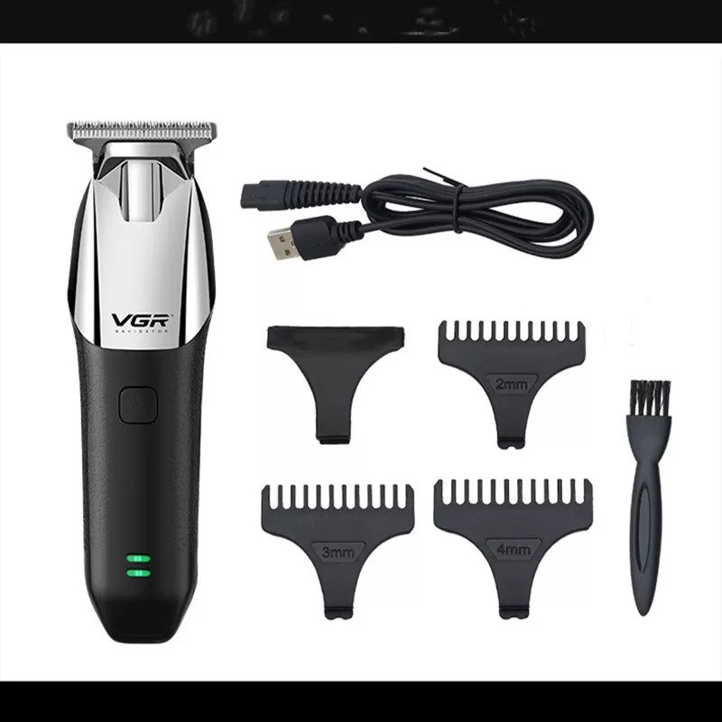 ماشین اصلاح موی سر و صورت وی جی ار مدل V-171 با تیغه استیل پیشرفته، برش مستقیم، استفاده به صورت خشک و مرطوب