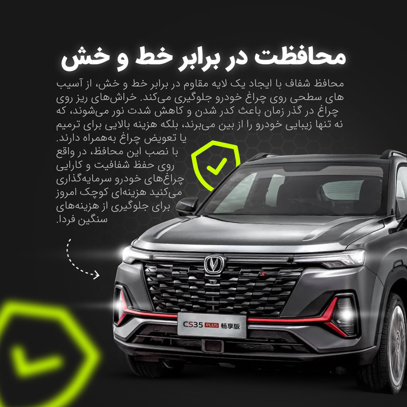 برچسب محافظ چراغ جلو خودرو شفاف مولتی نانو مدل X-H1T مناسب برای فولکس واگن ID4 Crozz 2025 مجموعه 2 عددی