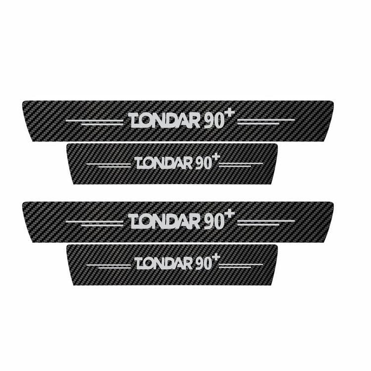 برچسب پارکابی خودرو سولگی مدل کربن کد J62 مناسب برای تندر 90 بسته 4 عددی