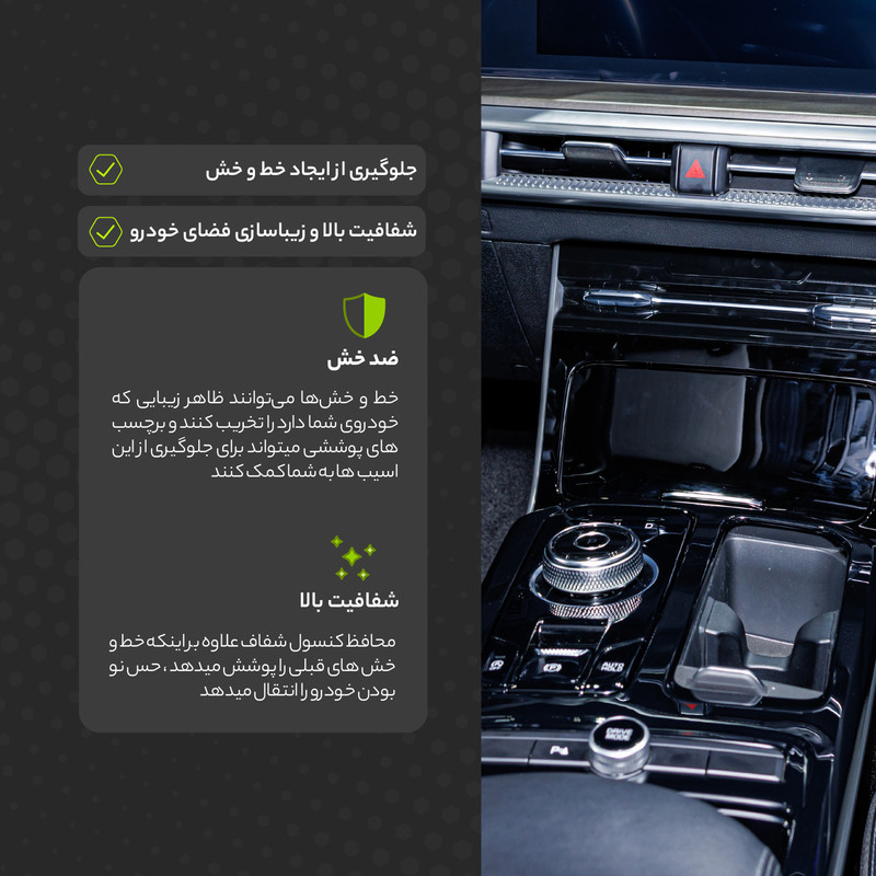 برچسب محافظ مانیتور و کنسول خودرو مولتی نانو مدل X-F1T مناسب برای هونگچی E-QM5 برقی مجموعه 7 عددی