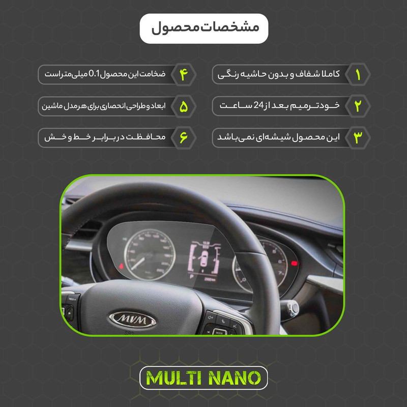 برچسب محافظ صفحه کیلومتر خودرو مولتی نانو مدل X-S1T مناسب برای فونیکس آریزو 5FL