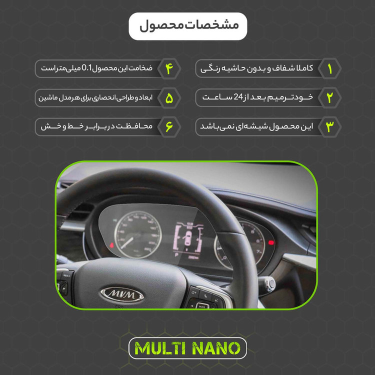 برچسب محافظ صفحه کیلومتر خودرو مولتی نانو مدل X-S1T مناسب برای فونیکس آریزو 5s