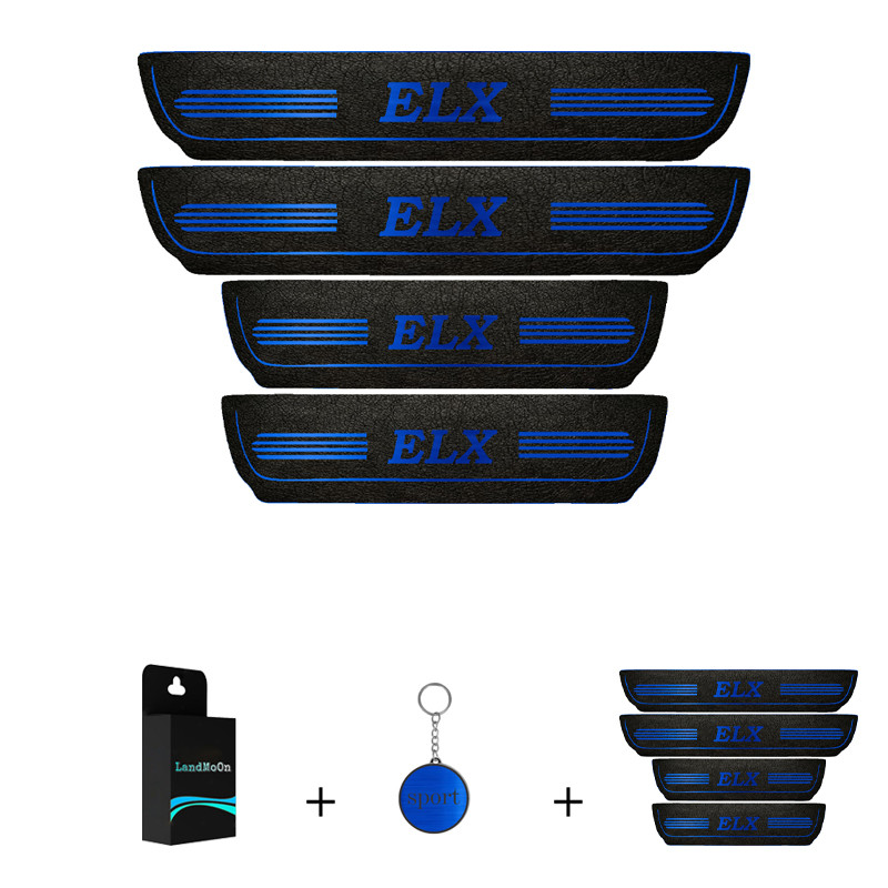 برچسب پارکابی خودرو لندمون کد LM252 MB طرح ELX مجموعه 4 عددی به همراه جا کلیدی