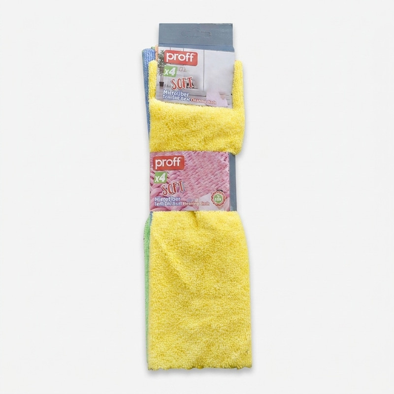 دستمال نظافت آشپزخانه پروف مدل Soft Mikrofiber مجموعه 4 عددی