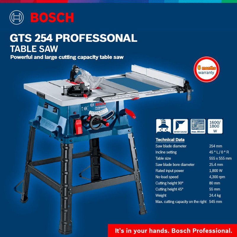 اره نجاری میزی بوش مدل Bosch GTS 254 - Professional