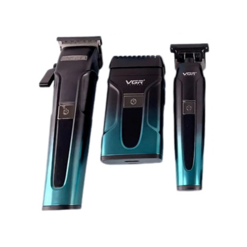 ماشین اصلاح موی سر و صورت وی جی ار مدل v-694 مجموعه 3 عددی