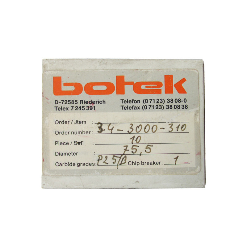 اینسرت تراشکاری بوتک مدل 310-3000-34 کد P25/B بسته 5 عددی