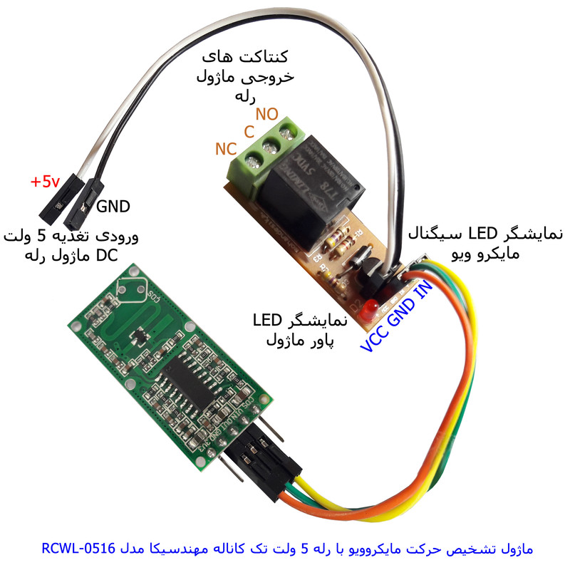 کیت آموزش الکترونیک مهندسیکا مدل ماژول تشخیص حرکت مایکرویو جانداران و اجسام microwave-08