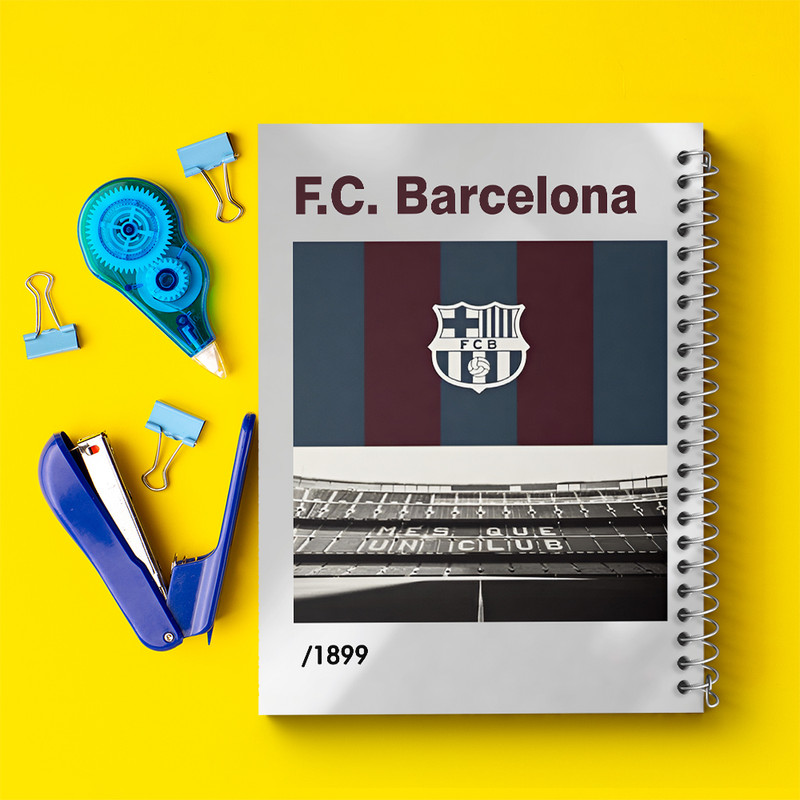 دفتر مشق 100 برگ خندالو طرح بارسلونا (Barcelona) کد F13870