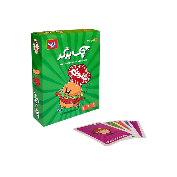 بازی فکری کارتی بازیتا مدل چک برگر مناسب 2 تا 6 بازیکن، با درجه سختی متوسط، مدت زمان کمتر از 30 دقیقه، سبک تاکتیکی حافظهای و جمعآوری امتیاز، تولید ایران