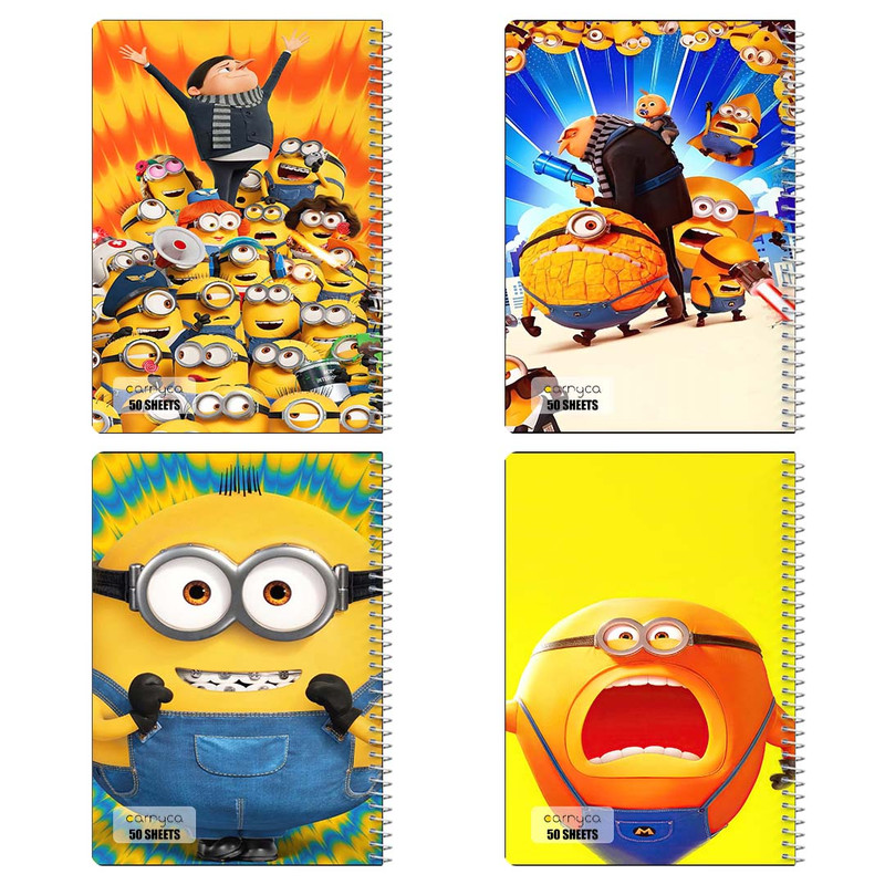 دفتر نقاشی 50 برگ کارنیکا طرح Despicable Me کد 72606 مجموعه 4 عددی