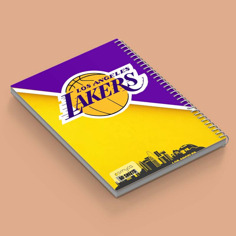 دفتر نقاشی 50 برگ کارنیکا طرح لیکرز Lakers کد 47122 مجموعه 4 عددی