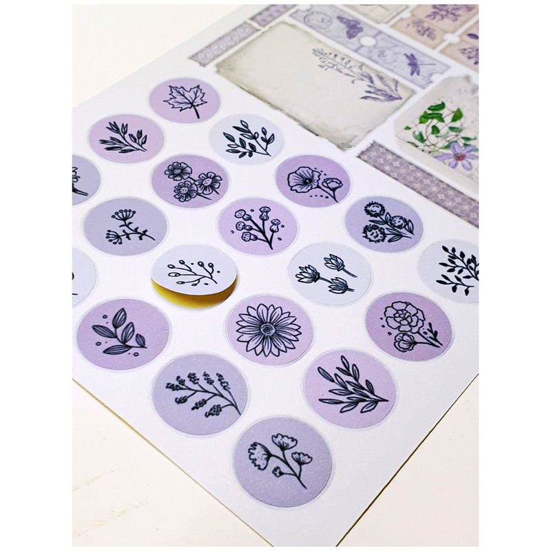 برچسب کاترینکا طرح برش خورده بولت ژورنال و اسکرپ بوک مدل A5 Flower stickers