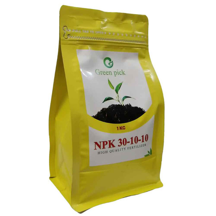 کود ازت بالا پودری گرین پیک مدل NPK 30-10-10 وزن 1 کیلوگرم