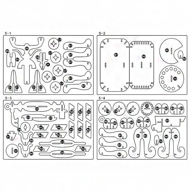 ساختنی مدل ماکت چوبی تلفن کلاسیک کد M124
