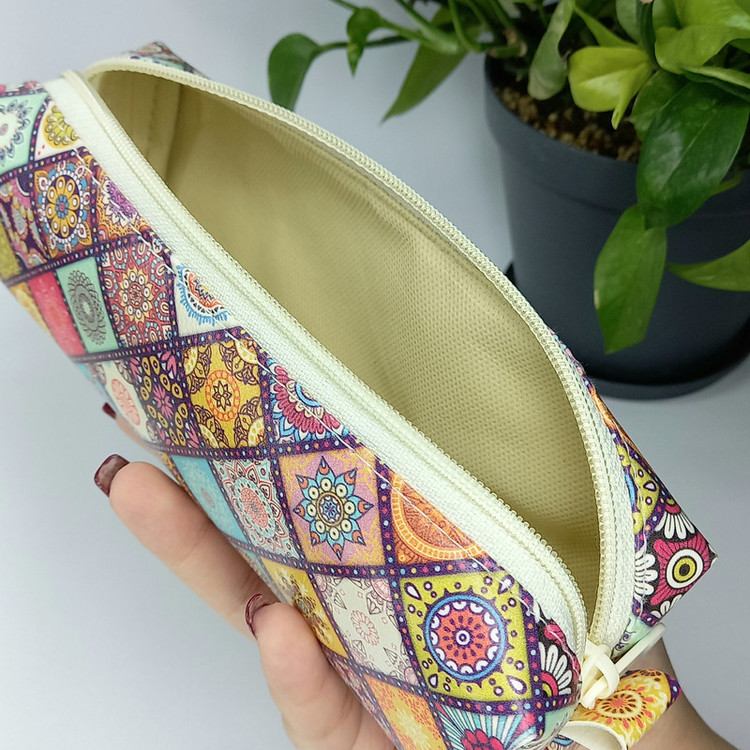 جامدادی چرم گردو مدل سنتی گل ریز