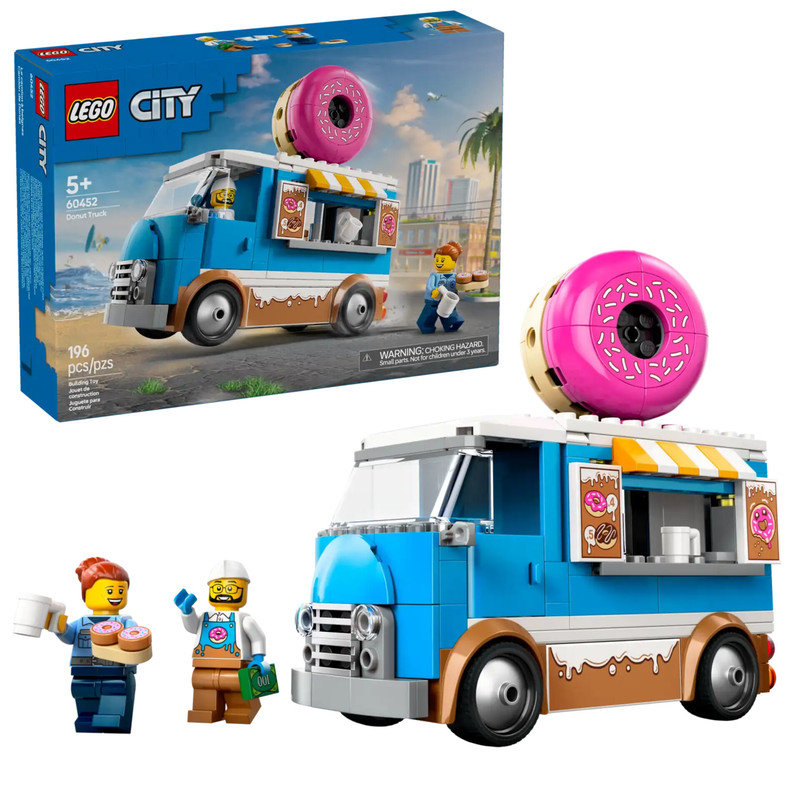 لگو 196 تکه سری سیتی مدل Donut Truck کد 60452