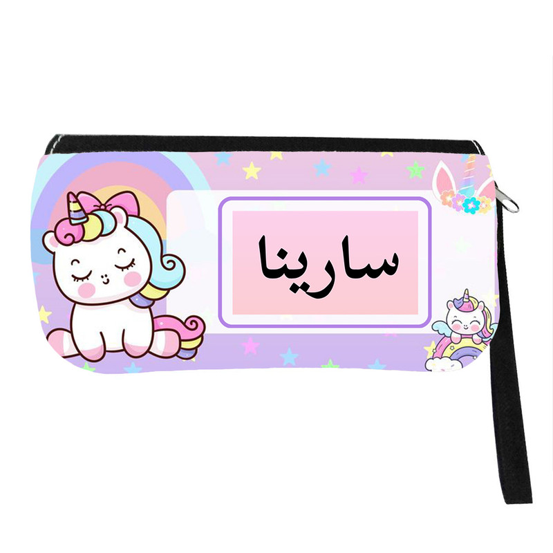جامدادی مدل اسم شخصی طرح تک شاخ یونیکورن اسم سارینا کد 0790