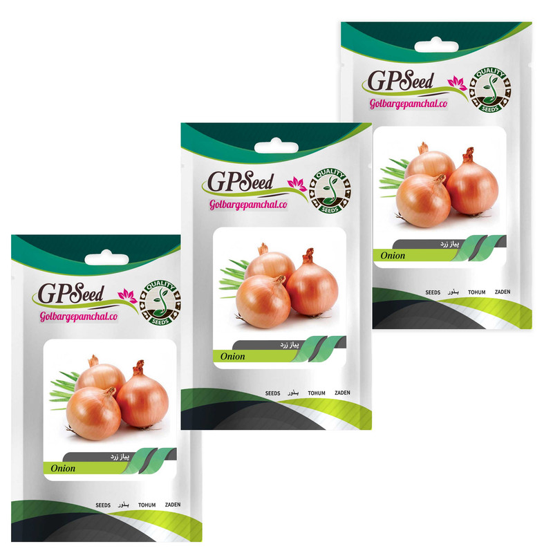 بذر پیاز زرد گلبرگ پامچال کد GPF-106 مجموعه 3 عددی
